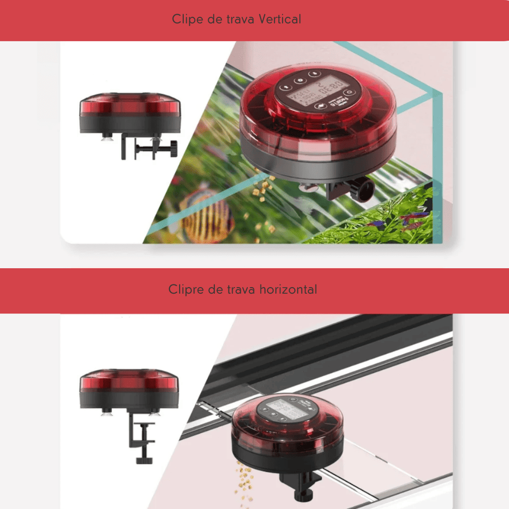 Alimentador Automático com LCD para Aquário