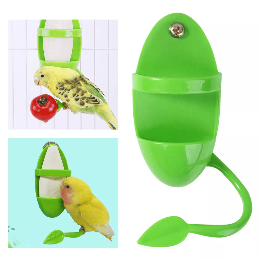 Porta-Alimentos Folha para Pássaros Frutas, Vegetais e Pedra de Siba