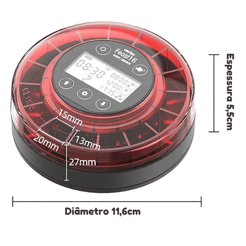 Alimentador Automático com LCD para Aquário