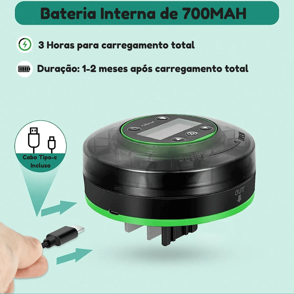 Alimentador Automático com LCD para Aquário