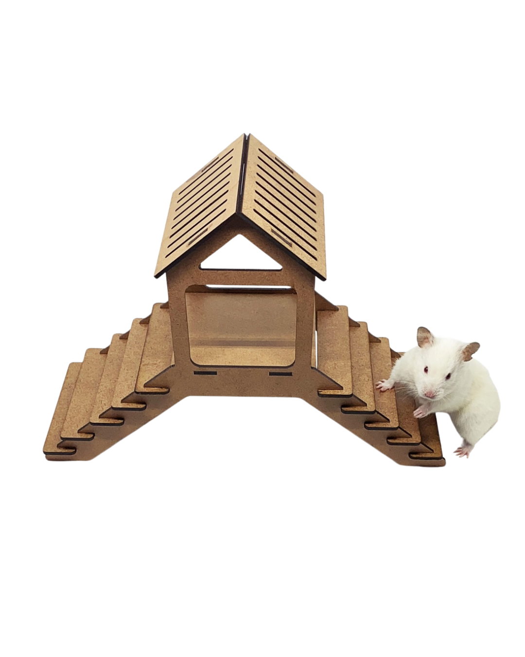 Casinha De Brinquedo Para Hamster e Gerbil com escadinha