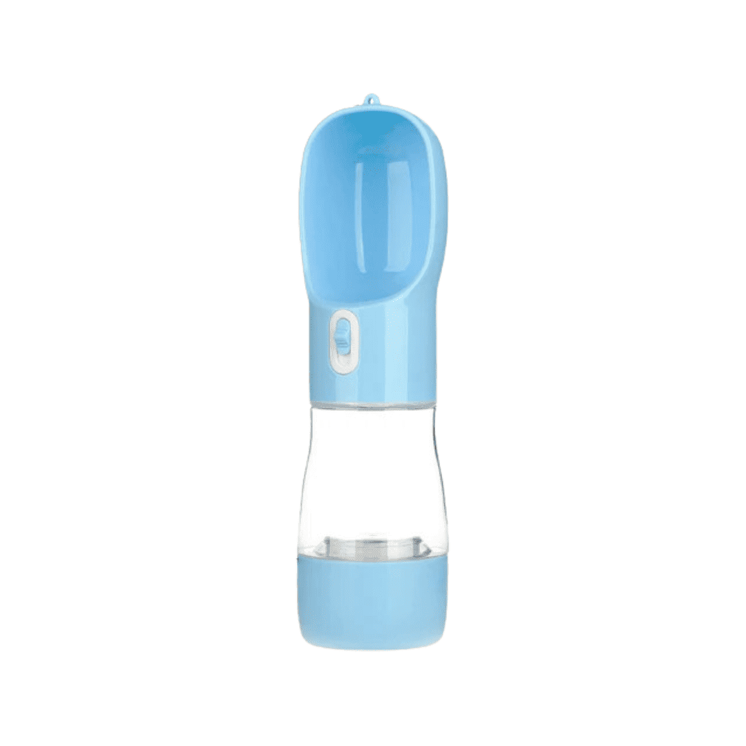 Garrafa de água portátil para pets 2 em 1