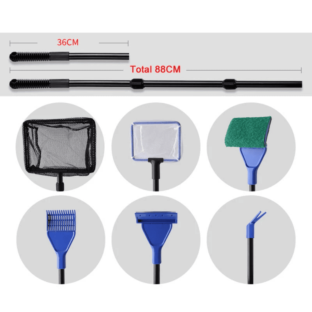 Kit Limpeza de aquário 6 em 1