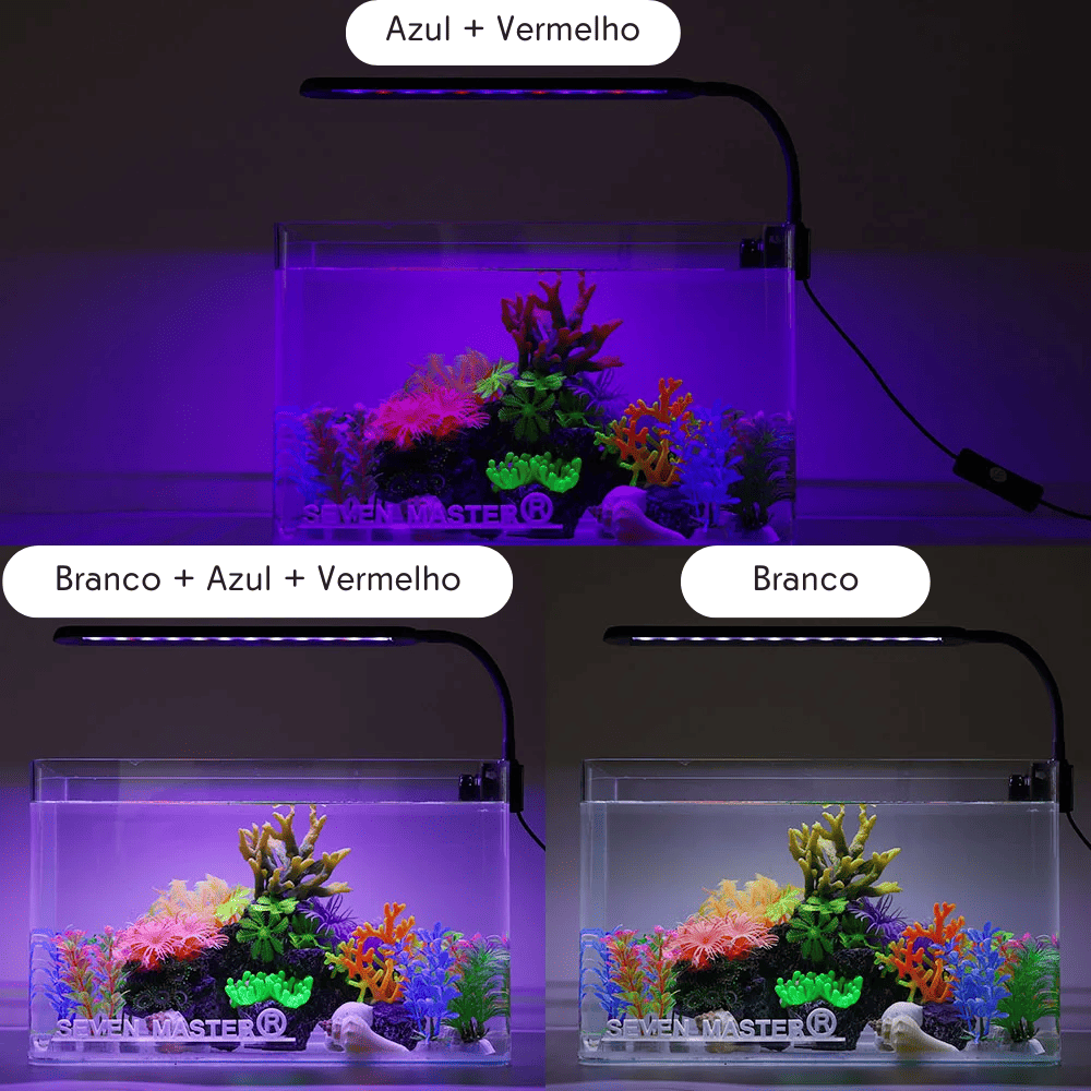 Luminária LED Flexível para Aquário