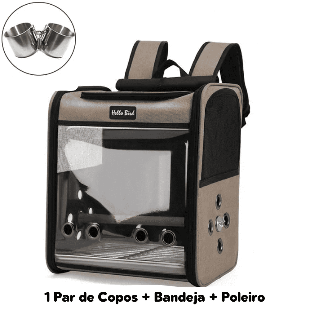 Mochila de Transporte para Pássaros