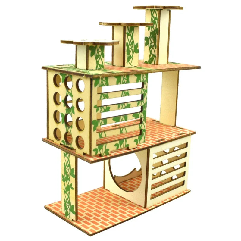 Casinha de Madeira para Hamster e Pequenos Animais