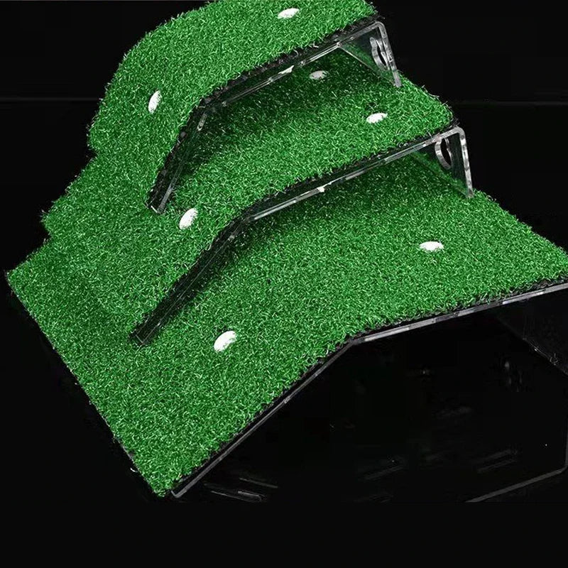 Plataforma Flutuante para Tartarugas - Rampa de Grama e Musgo, Ilha Decorativa para Aquários e Habitat de Répteis