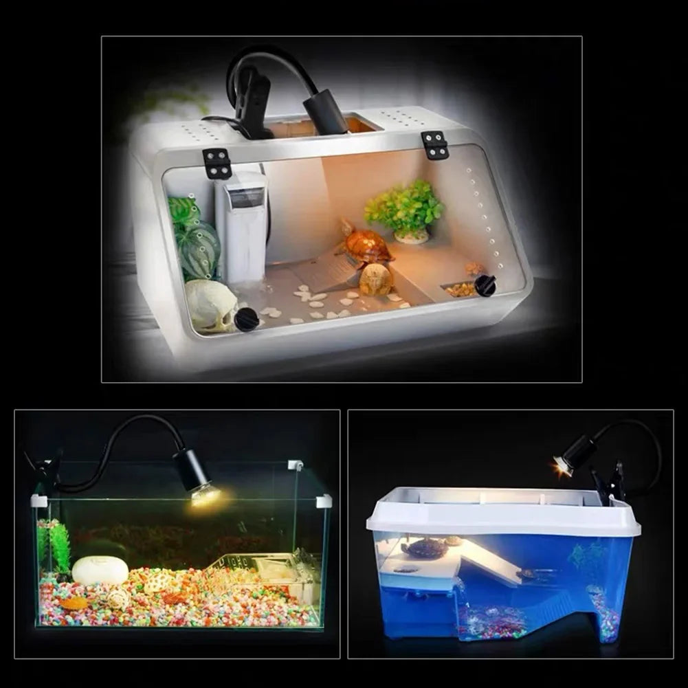 Lâmpada para répteis UVA e UVB, Basking para tartarugas, Luz UV, Luz de aqueci