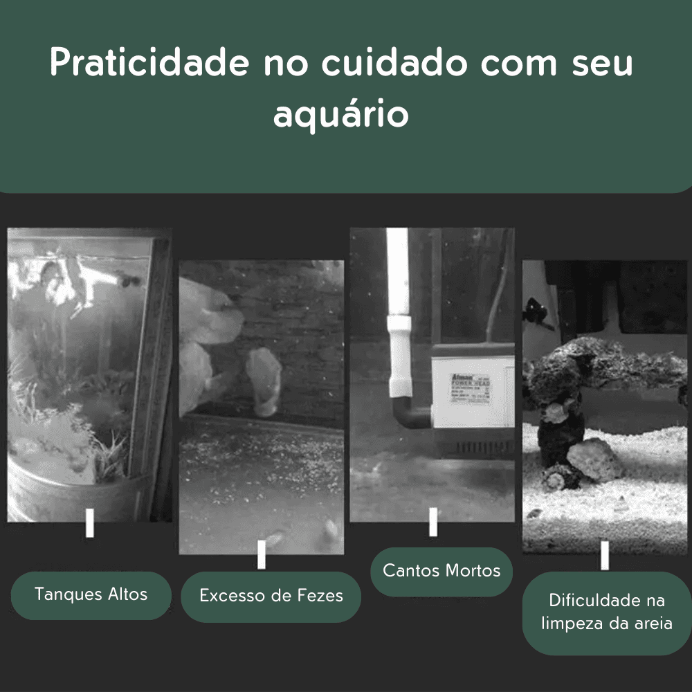 Sifão Trocador de Água para Aquários