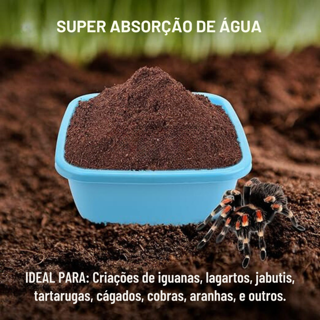 Substrato Pó de Coco 5L - Ideal para Jabutis, Cágados e Terrários!