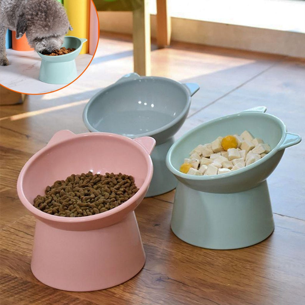 Kit 3 Comedouro Bebedouro Elevado Anti Engasgo Pet Gato