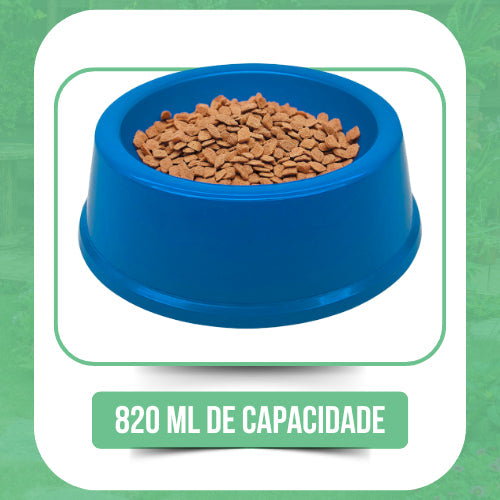 Comedouro Médio Tradicional - Kit com 10 Unidades de 820ML | Prático e Resistente